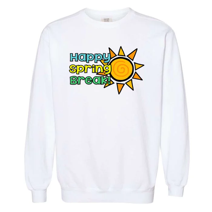 Happy Spring Break Sun Garment-Dyed Sweatshirt