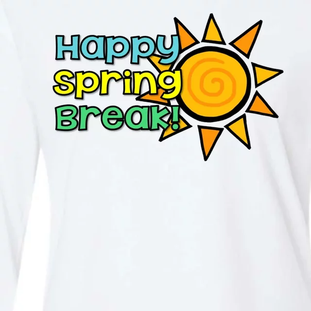 Happy Spring Break Sun Womens Cotton Relaxed Long Sleeve T-Shirt