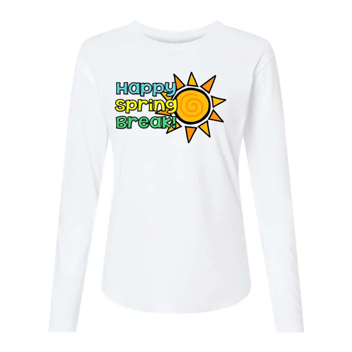 Happy Spring Break Sun Womens Cotton Relaxed Long Sleeve T-Shirt