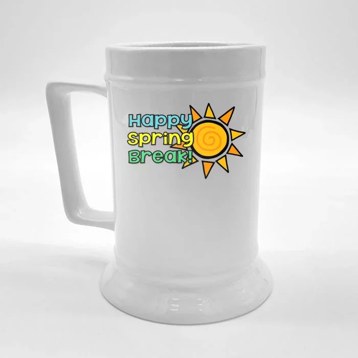 Happy Spring Break Sun Front & Back Beer Stein