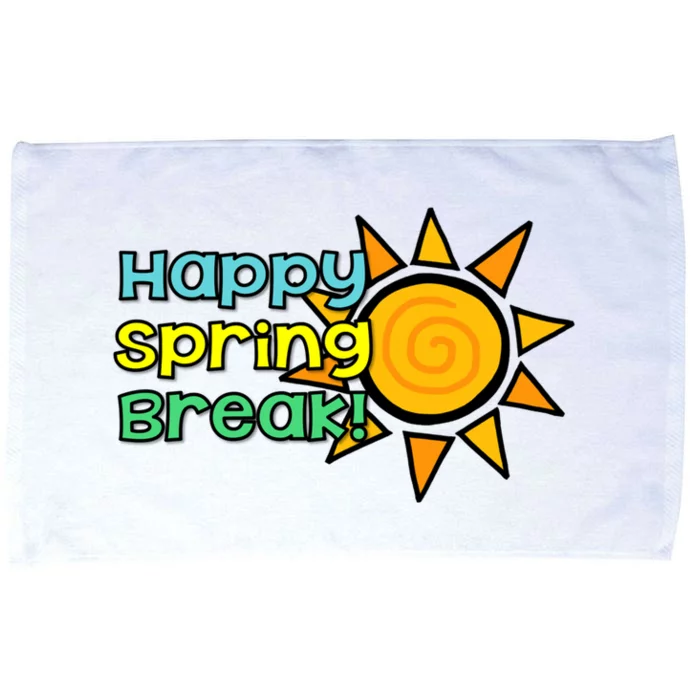 Happy Spring Break Sun Microfiber Hand Towel