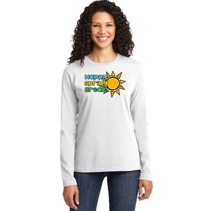 Happy Spring Break Sun Ladies Long Sleeve Shirt