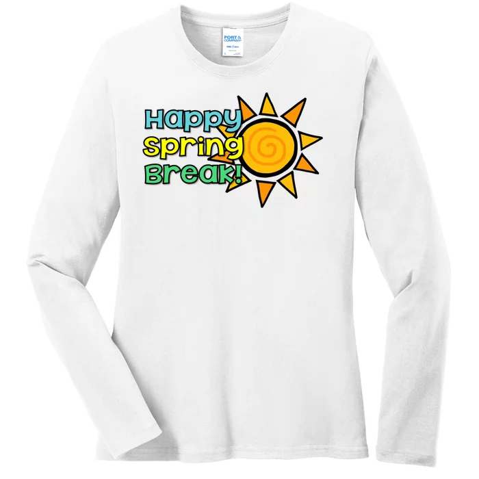 Happy Spring Break Sun Ladies Long Sleeve Shirt