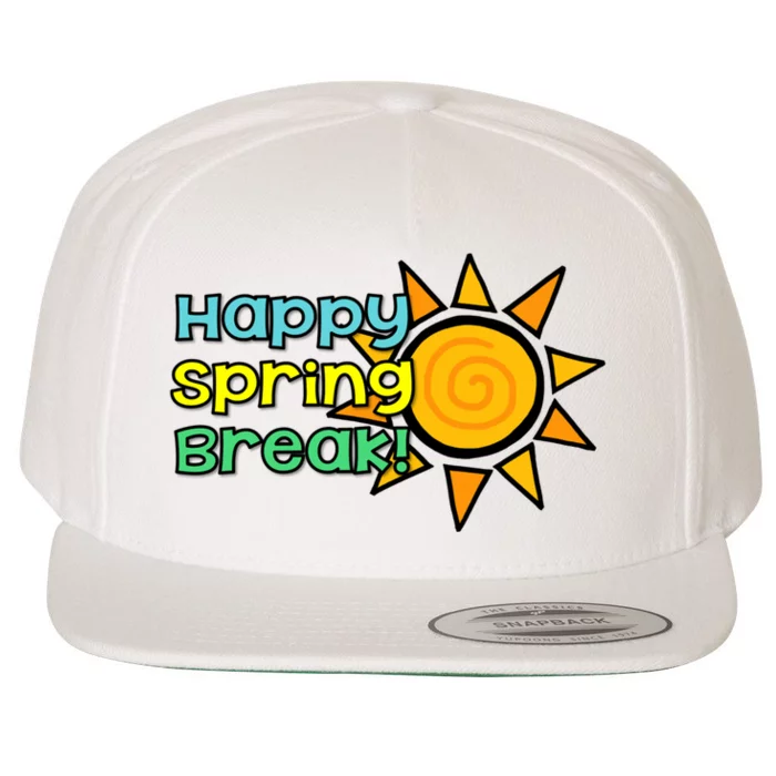 Happy Spring Break Sun Wool Snapback Cap