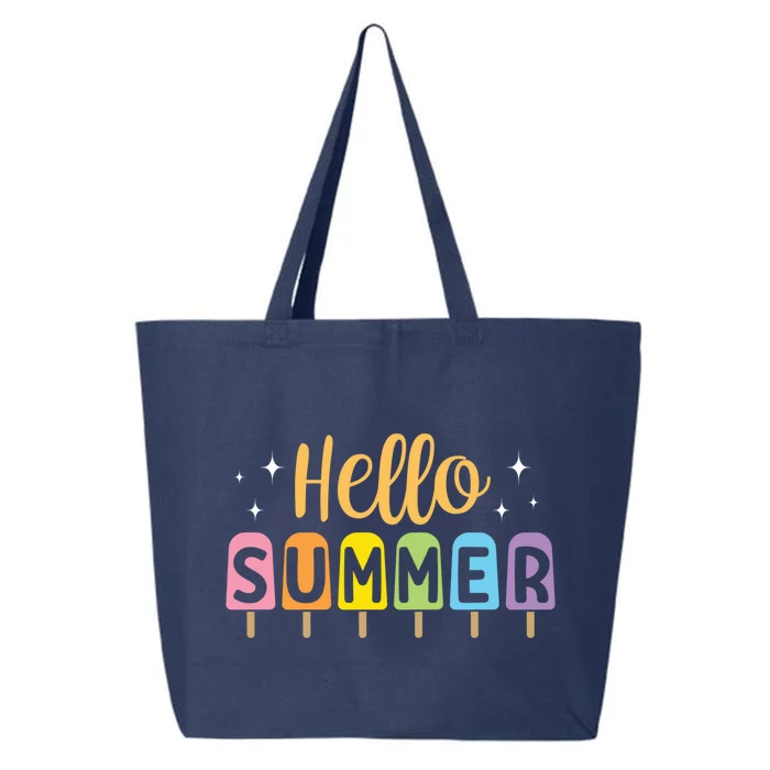 Hello Summer Break Vacation Travel Outdoors Beach Sunset Cute Gift 25L Jumbo Tote