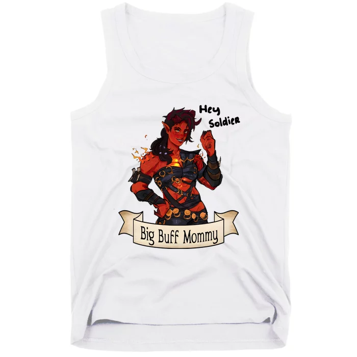 Hey Soldier Big Buff Mommy Simp Game Lover Gamer Tank Top