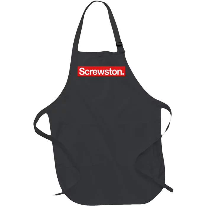 Houston Screwston Box Logo Apparel Fitted Full-Length Apron With Pocket