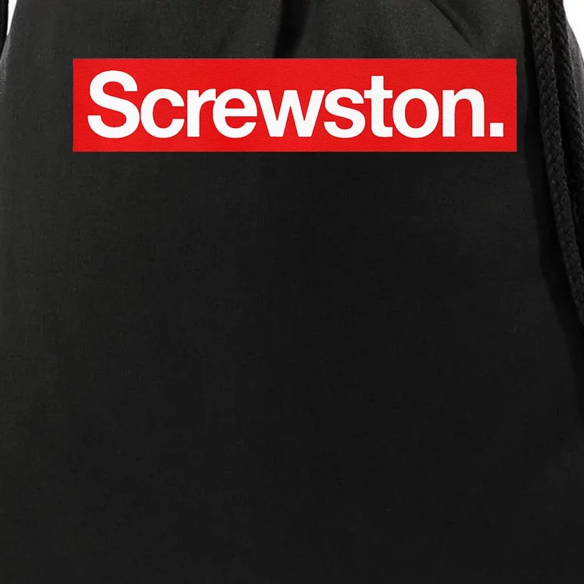 Houston Screwston Box Logo Apparel Fitted Drawstring Bag