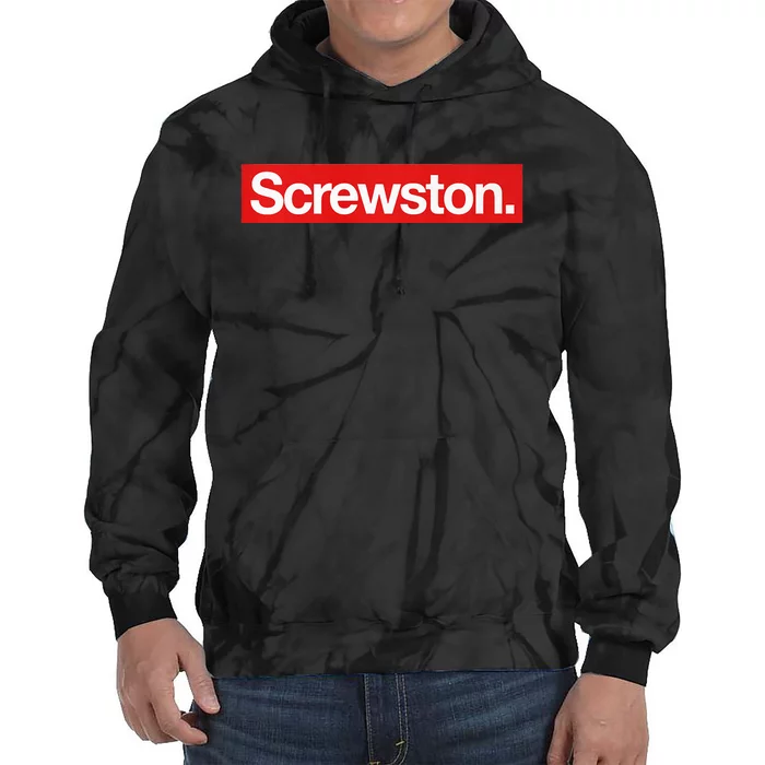 Houston Screwston Box Logo Apparel Fitted Tie Dye Hoodie