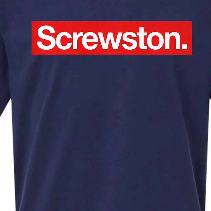 Houston Screwston Box Logo Apparel Fitted Sueded Cloud Jersey T-Shirt