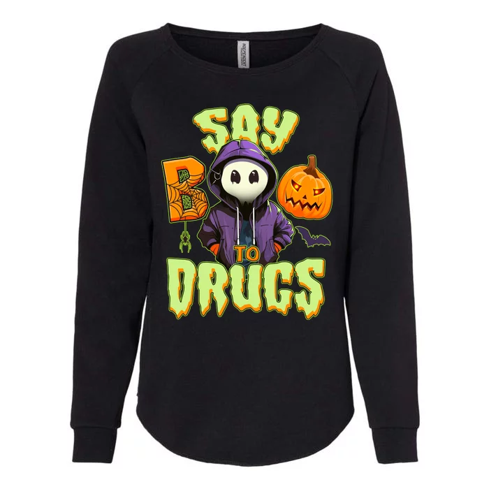 Halloween Say Boo To Drugs Womens California Wash Sweatshirt