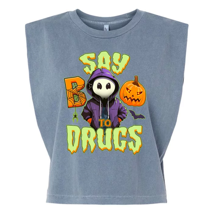 Halloween Say Boo To Drugs Garment-Dyed Women's Muscle Tee