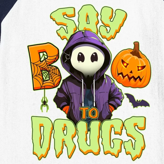 Halloween Say Boo To Drugs Baseball Sleeve Shirt