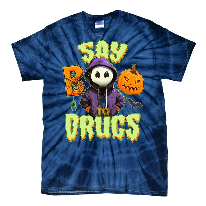 Halloween Say Boo To Drugs Tie-Dye T-Shirt