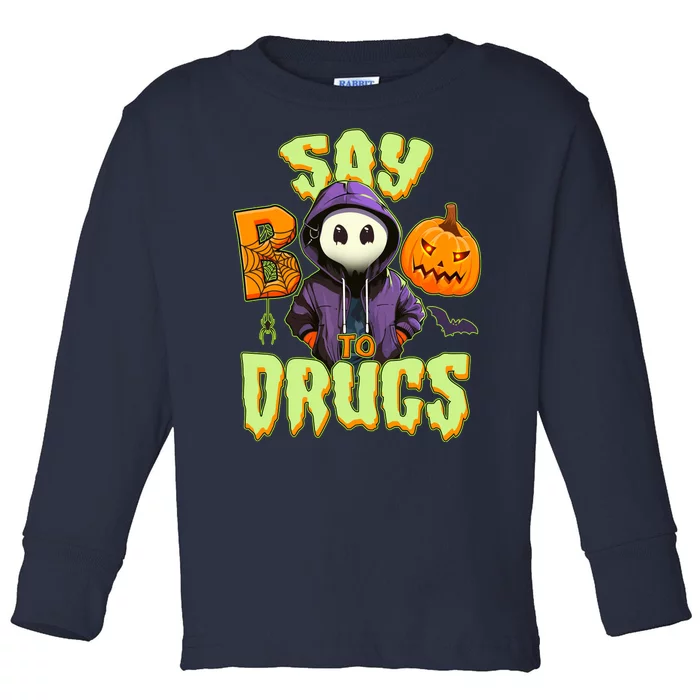 Halloween Say Boo To Drugs Toddler Long Sleeve Shirt