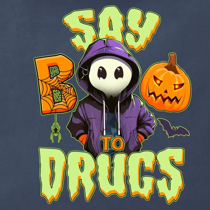 Halloween Say Boo To Drugs Zip Tote Bag