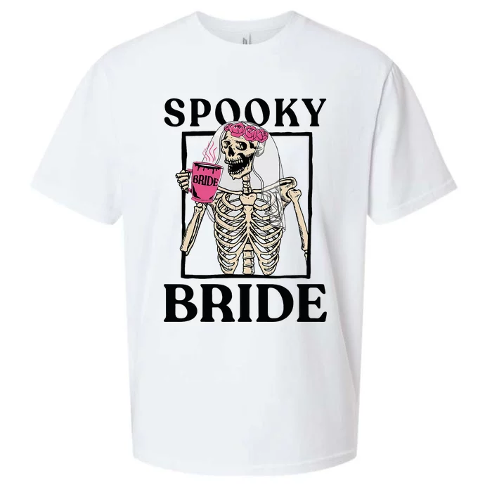 Halloween Spooky Bride Bridesmaid Skeleton Bachelorette Sueded Cloud Jersey T-Shirt