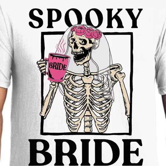 Halloween Spooky Bride Bridesmaid Skeleton Bachelorette Pajama Set