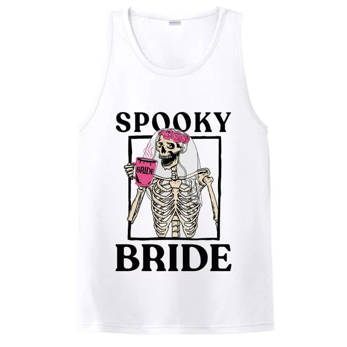 Halloween Spooky Bride Bridesmaid Skeleton Bachelorette Performance Tank