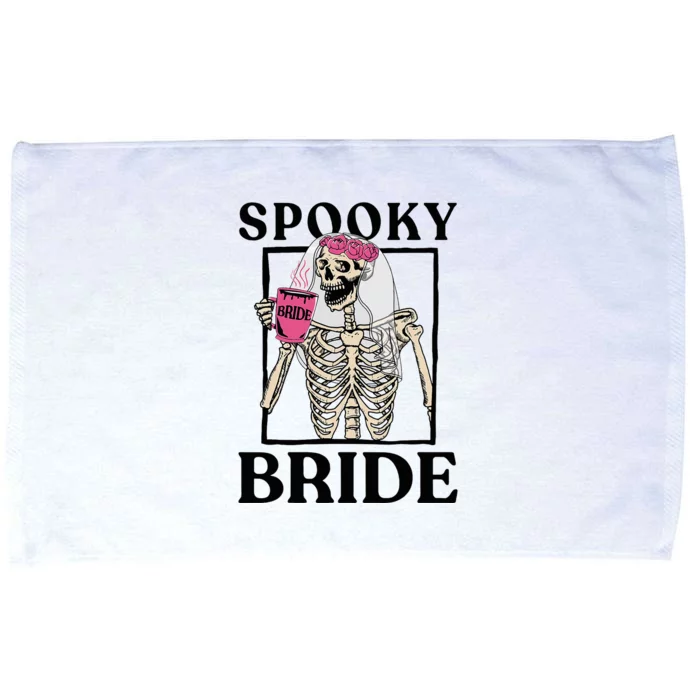 Halloween Spooky Bride Bridesmaid Skeleton Bachelorette Microfiber Hand Towel