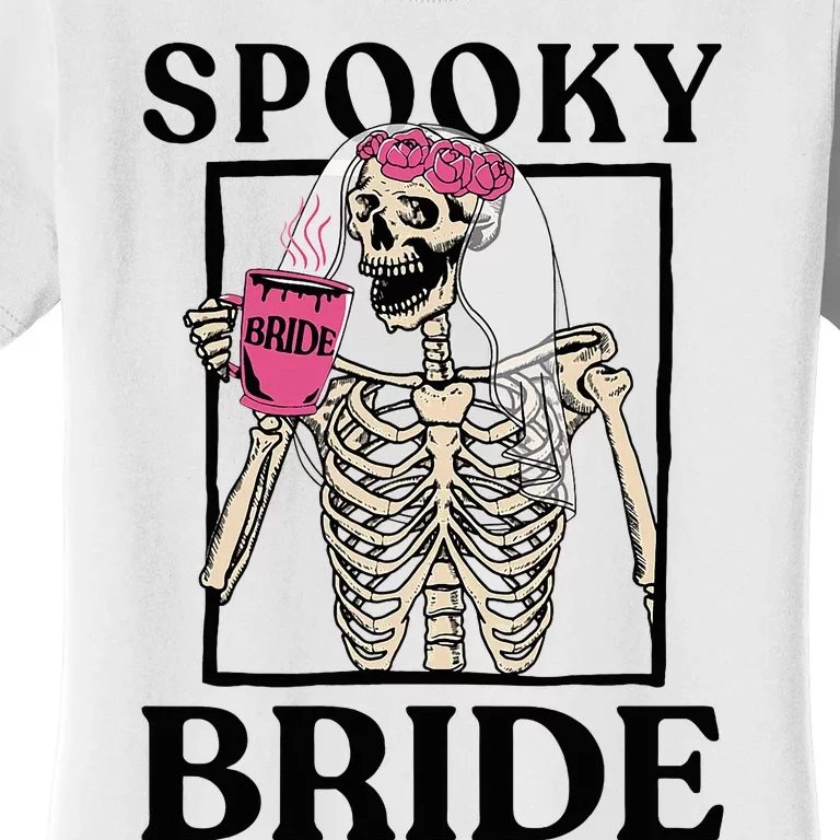 Halloween Spooky Bride Bridesmaid Skeleton Bachelorette Women's T-Shirt