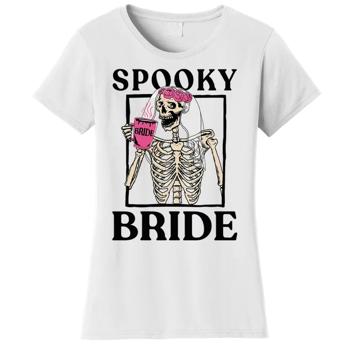 Halloween Spooky Bride Bridesmaid Skeleton Bachelorette Women's T-Shirt