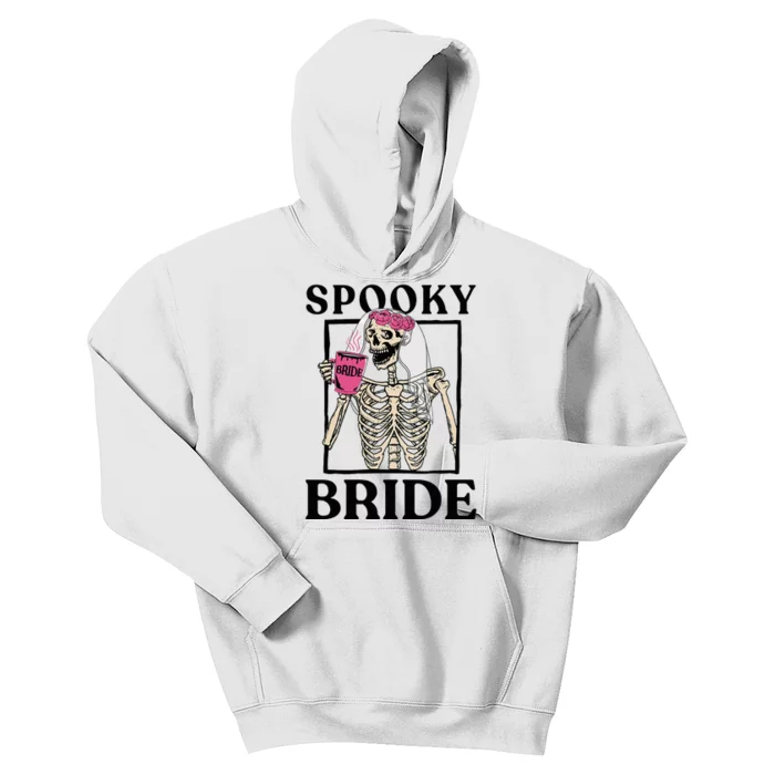 Halloween Spooky Bride Bridesmaid Skeleton Bachelorette Kids Hoodie