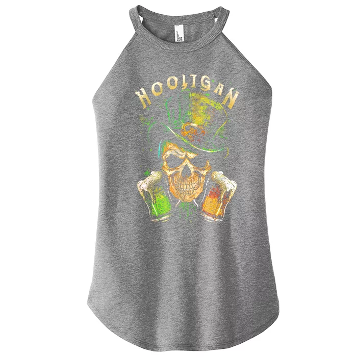 Hooligan Skull Beer Irish Gift Women’s Perfect Tri Rocker Tank