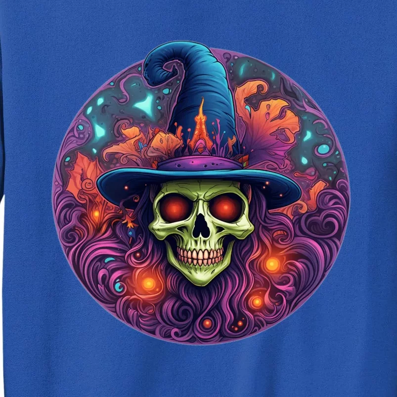 Halloween Scary Bony Green Witch Face Trick Treat Gift Sweatshirt