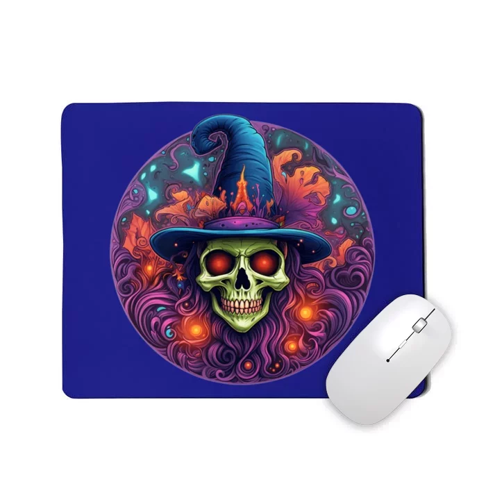 Halloween Scary Bony Green Witch Face Trick Treat Gift Mousepad