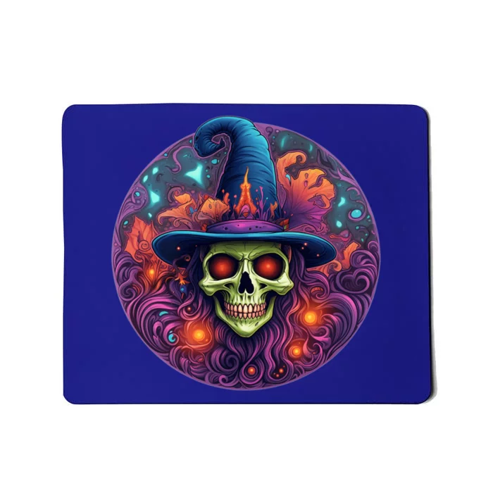 Halloween Scary Bony Green Witch Face Trick Treat Gift Mousepad