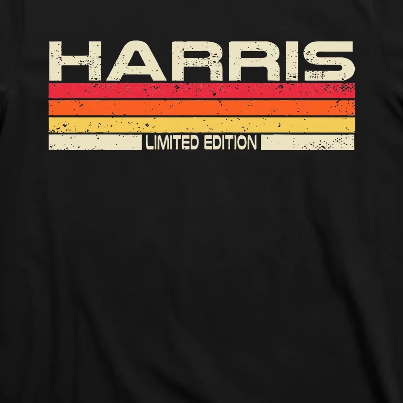 Harris Surname Birthday Family Reunion 80s 90s Sunset T-Shirt