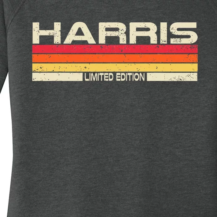 Harris Surname Birthday Family Reunion 80s 90s Sunset Women's Perfect Tri Tunic Long Sleeve Shirt