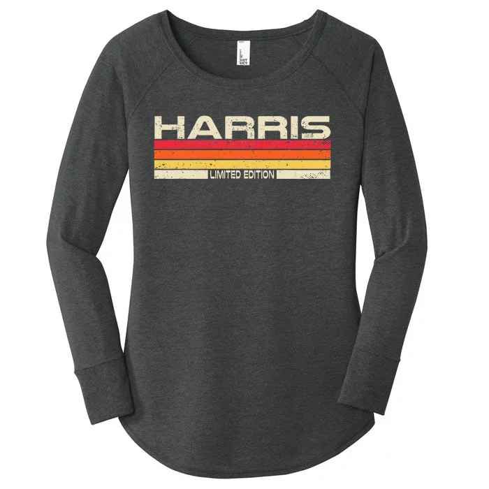 Harris Surname Birthday Family Reunion 80s 90s Sunset Women's Perfect Tri Tunic Long Sleeve Shirt