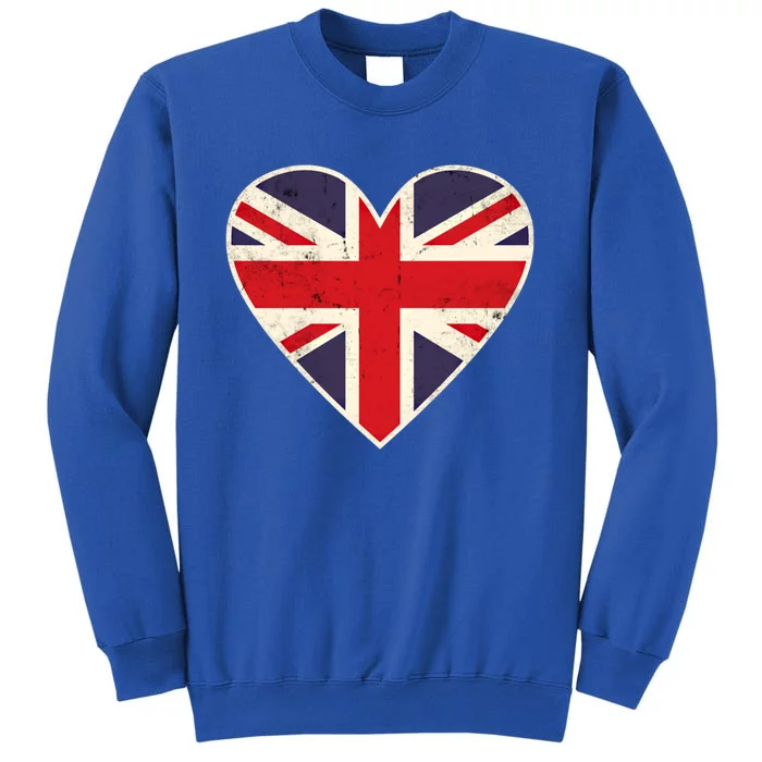 Heart Shaped British Union Jack Flag Gift Sweatshirt