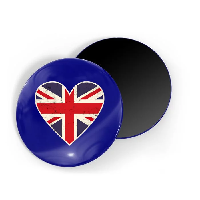 Heart Shaped British Union Jack Flag Gift Magnet