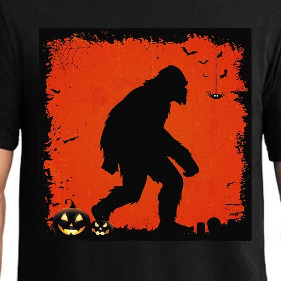 Halloween Sasquatch Bigfoot On A Dark Costume Style Gifts Pajama Set