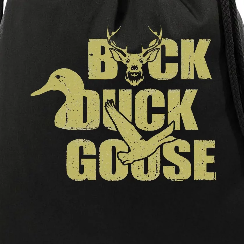 Hunting Season Buck Duck Goose Big Game Duck Drawstring Bag