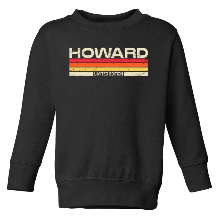 Howard Surname Birthday Family Reunion 80s 90s Sunset Toddler Sweatshirt