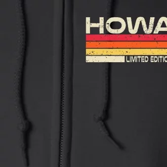 Howard Surname Birthday Family Reunion 80s 90s Sunset Full Zip Hoodie