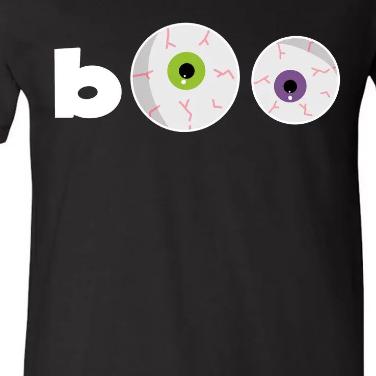 Halloween Scary Boo Eyes V-Neck T-Shirt