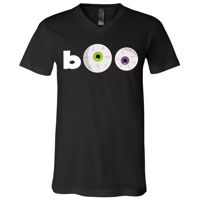 Halloween Scary Boo Eyes V-Neck T-Shirt