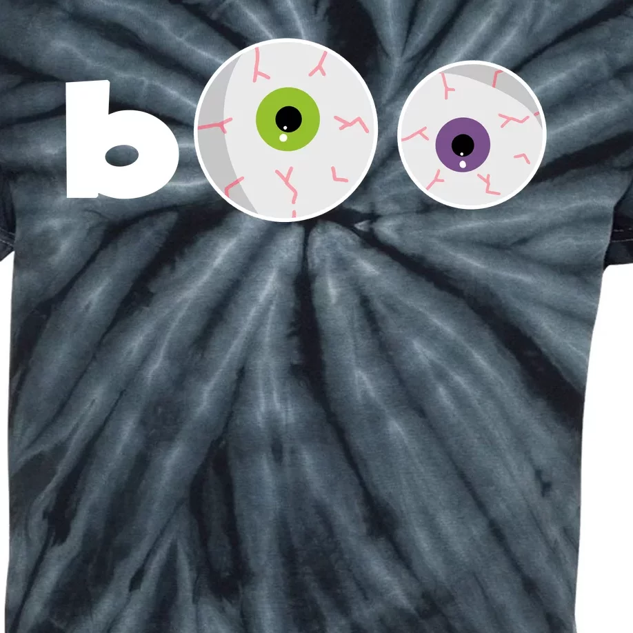 Halloween Scary Boo Eyes Kids Tie-Dye T-Shirt