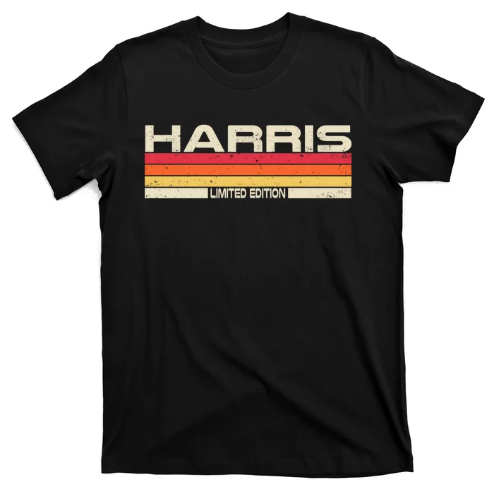 Harris Surname Birthday Family Reunion 80s 90s Sunset T-Shirt