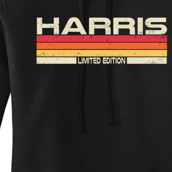 Harris Surname Birthday Family Reunion 80s 90s Sunset Women's Pullover Hoodie