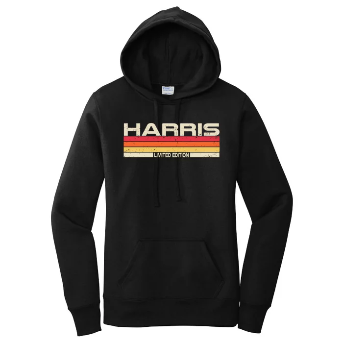 Harris Surname Birthday Family Reunion 80s 90s Sunset Women's Pullover Hoodie