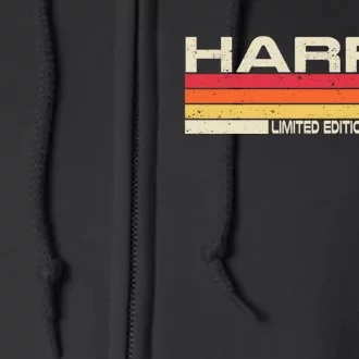 Harris Surname Birthday Family Reunion 80s 90s Sunset Full Zip Hoodie