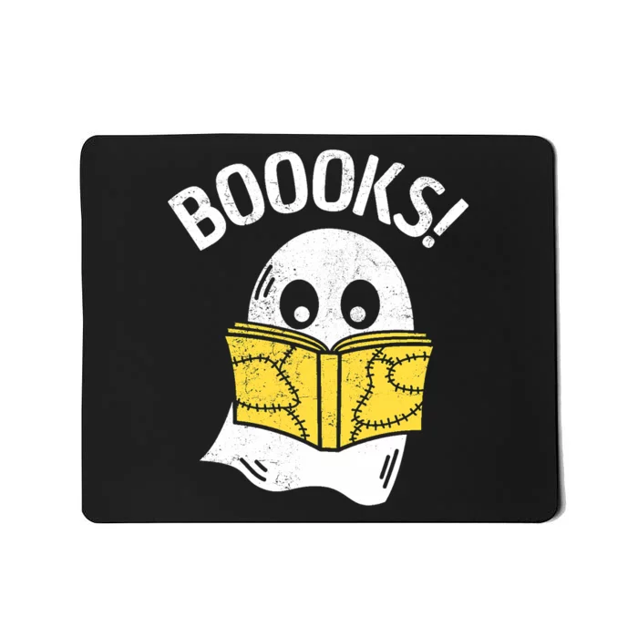 Halloween Saying Boooks Bookworm Ghost Librarian Mousepad