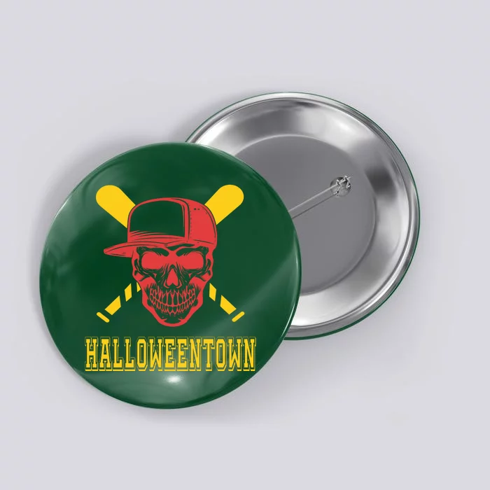 Halloweentown Skeleton Baseball Button