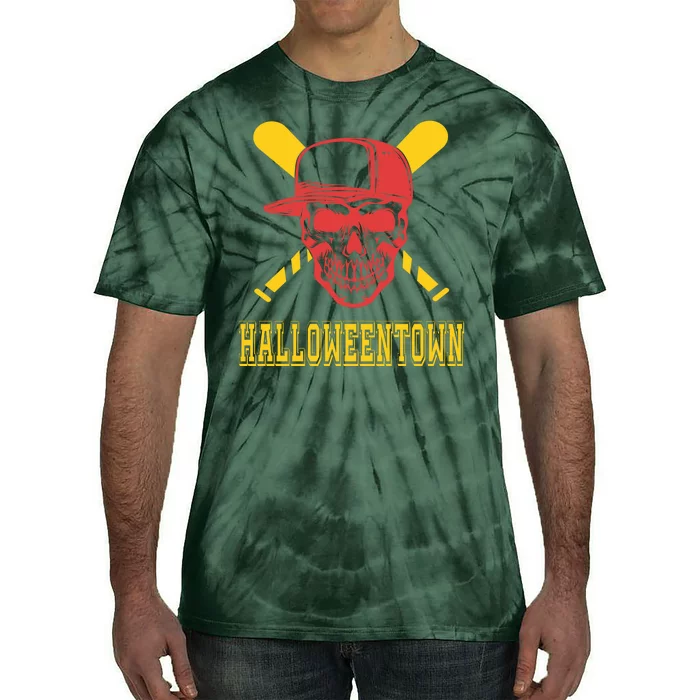 Halloweentown Skeleton Baseball Tie-Dye T-Shirt